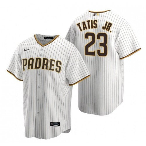 Men's San Diego Padres Fernando Tatís Jr. #23 Nike White & Brown Home Jersey