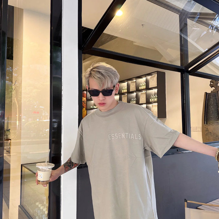 FEAR of GOD ESSENTIALS T-SHIRT STONE GREY