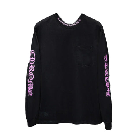 CHROME HEARTS PURPLE COLLAR LONGSLEEVE BLACK