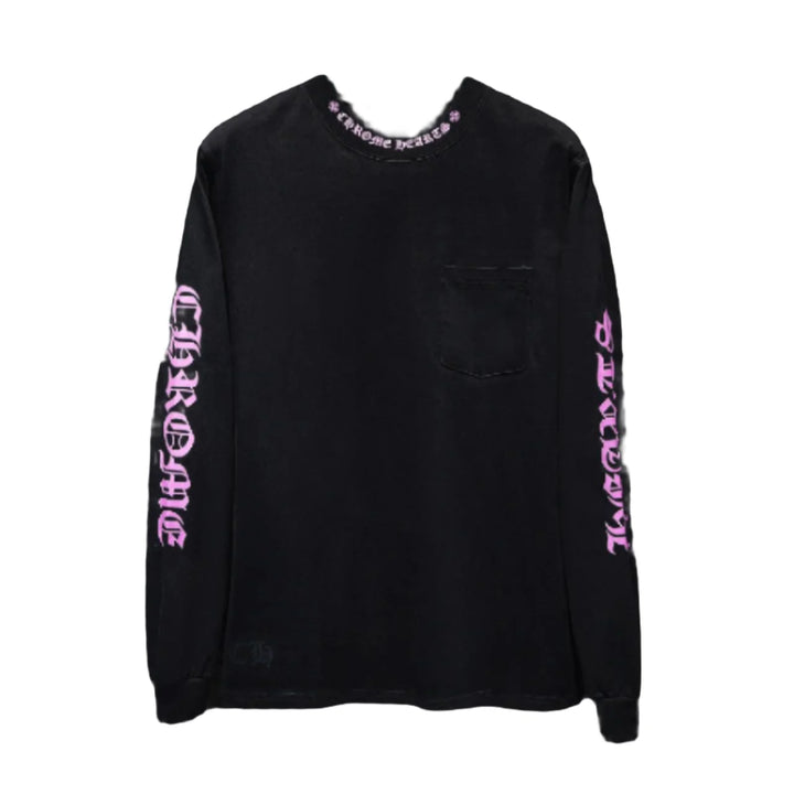 CHROME HEARTS PURPLE COLLAR LONGSLEEVE BLACK