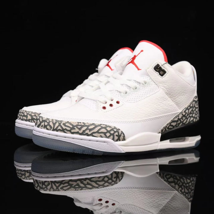AIR JORDAN 3 RETRO FREE THROW LINE WHITE CEMENT WHITE/BLACK