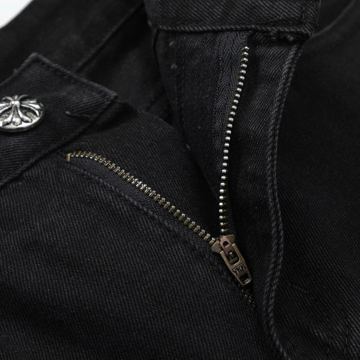 CHROME HEARTS DOUBLE CROSS JEANS BLACK