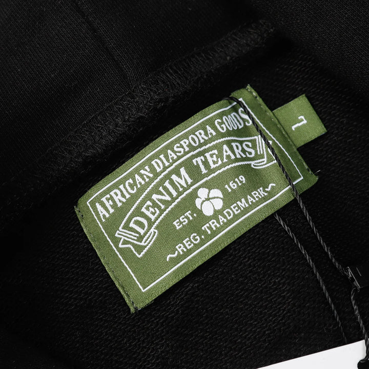 DENIM TEARS COTTON WREATH HOODIE BLACK