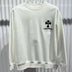 CHROME HEARTS BLACK CROSS SWEATSHIRT WHITE