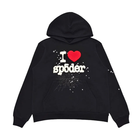 SP5DER I HEART SP5 SOUVENIR HOODIE BLACK