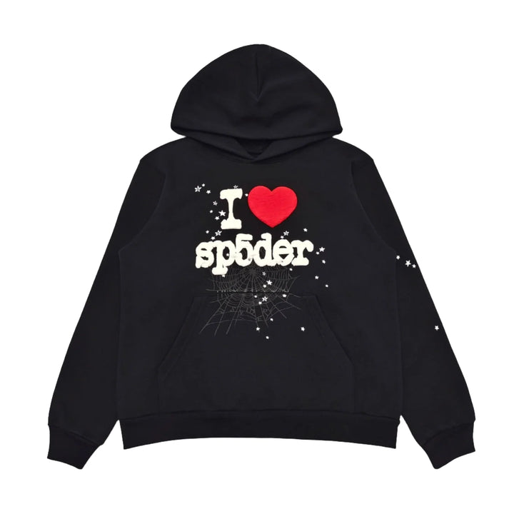 SP5DER I HEART SP5 SOUVENIR HOODIE BLACK