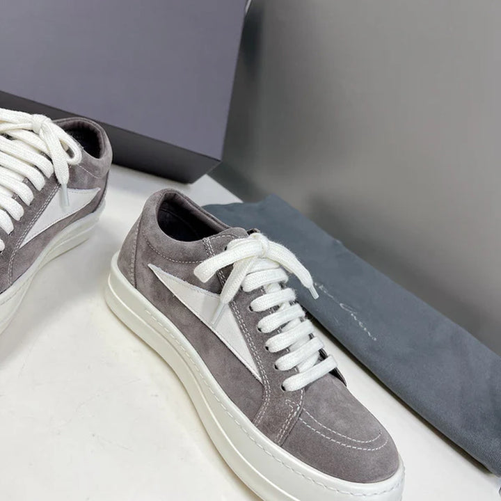 Rick Owens Low-Top Sneakers - Grey Suede