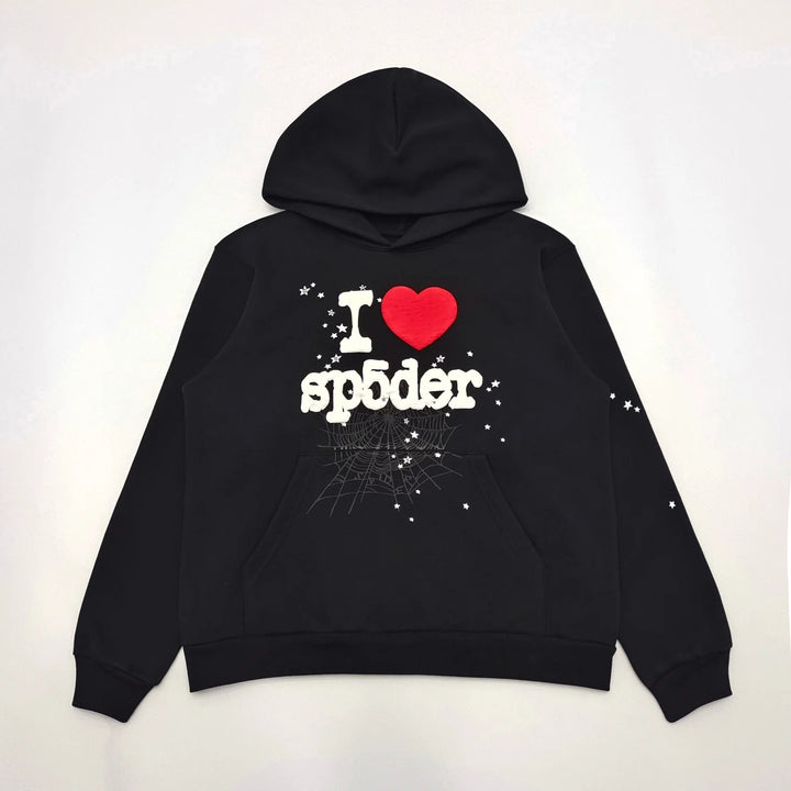 SP5DER I HEART SP5 SOUVENIR HOODIE BLACK