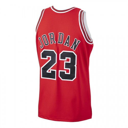 Men's Chicago Bulls Michael Jordan #23 Throwback Red Hardwood Classics Player Jersey