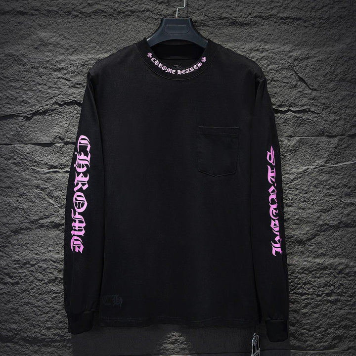 CHROME HEARTS PURPLE COLLAR LONGSLEEVE BLACK