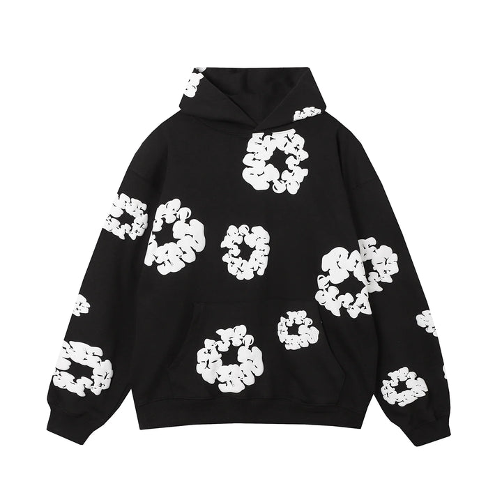 DENIM TEARS COTTON WREATH HOODIE BLACK