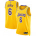 LeBron James Los Angeles Lakers Nike Diamond Swingman Jersey - Icon Edition - Gold
