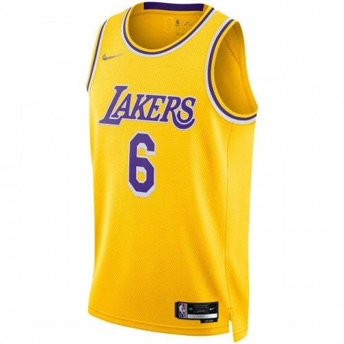 LeBron James Los Angeles Lakers Nike Diamond Swingman Jersey - Icon Edition - Gold