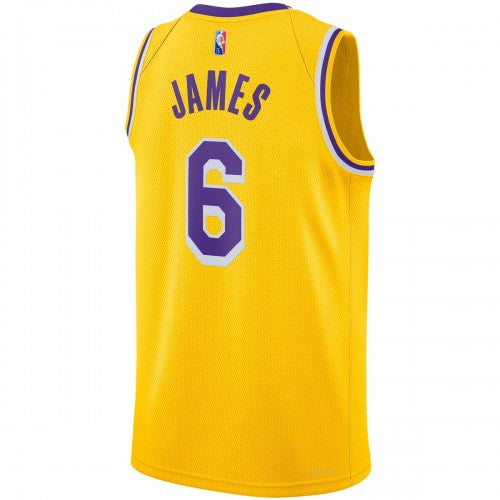 LeBron James Los Angeles Lakers Nike Diamond Swingman Jersey - Icon Edition - Gold