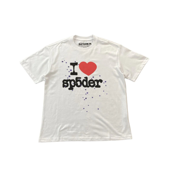 SP5DER I HEART SP5DER TEE WHITE