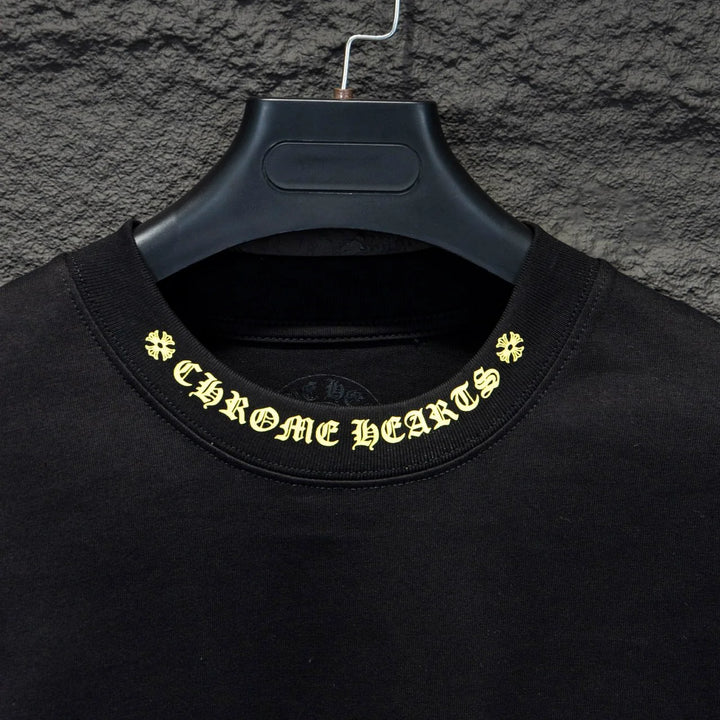 CHROME HEARTS YELLOW COLLAR LONGSLEEVE BLACK