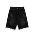 CHROME HEARTS BLACK CROSS PATCH JORTS BLACK