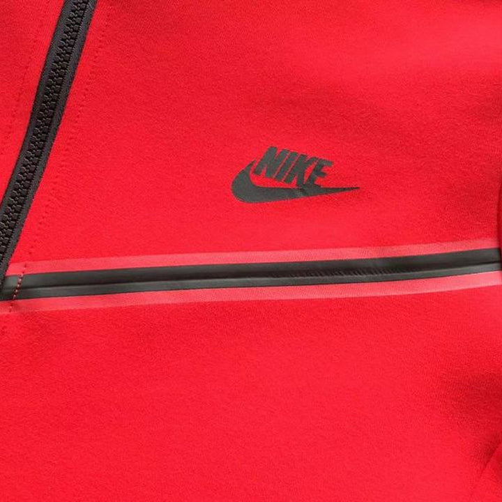 NIKE TECH FLEECE HOODIE X UNIVERSITY RED