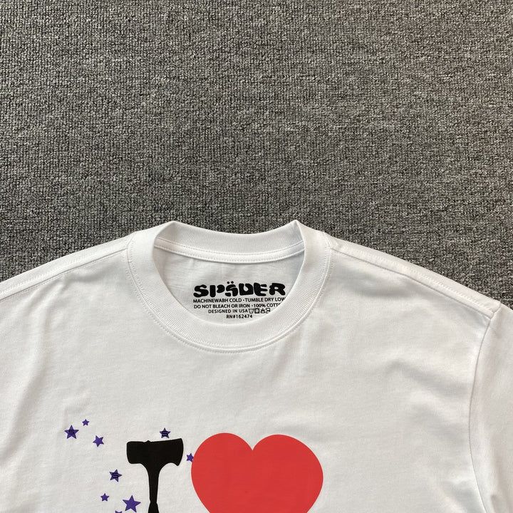 SP5DER I HEART SP5DER TEE WHITE