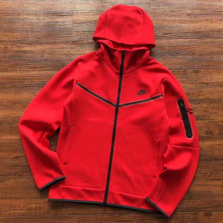 NIKE TECH FLEECE HOODIE X UNIVERSITY RED