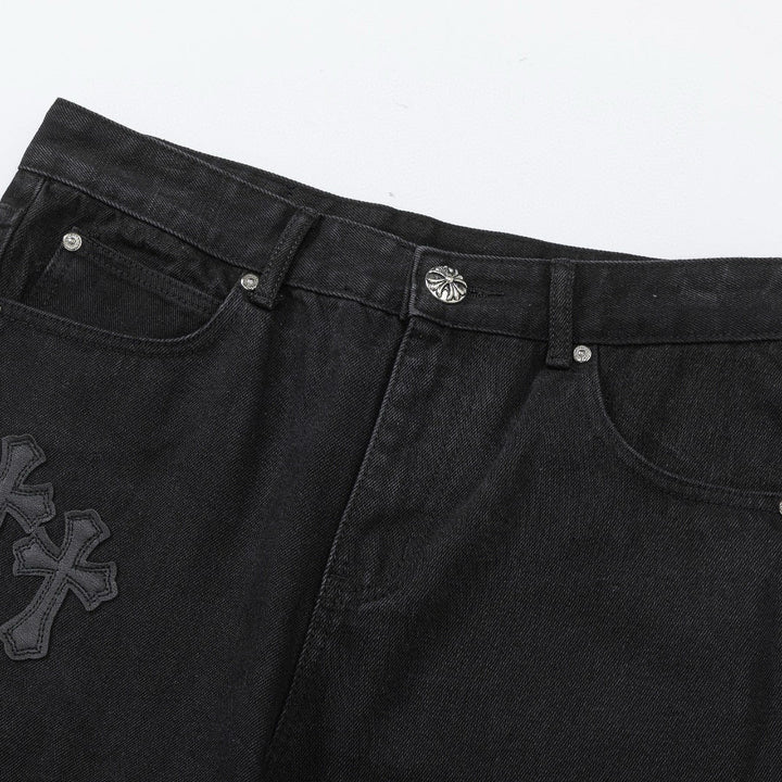 CHROME HEARTS DOUBLE CROSS JEANS BLACK