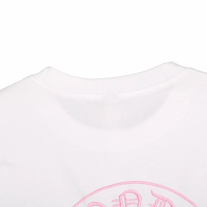 CHROME HEARTS HORSE SHOE LOGO T-SHIRT WHITE PINK