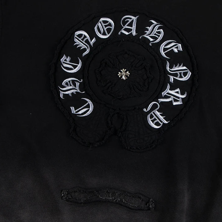 CHROME HEARTS HORSE SHOE LOGO SWEATSHIRT GRADIENT BLACK