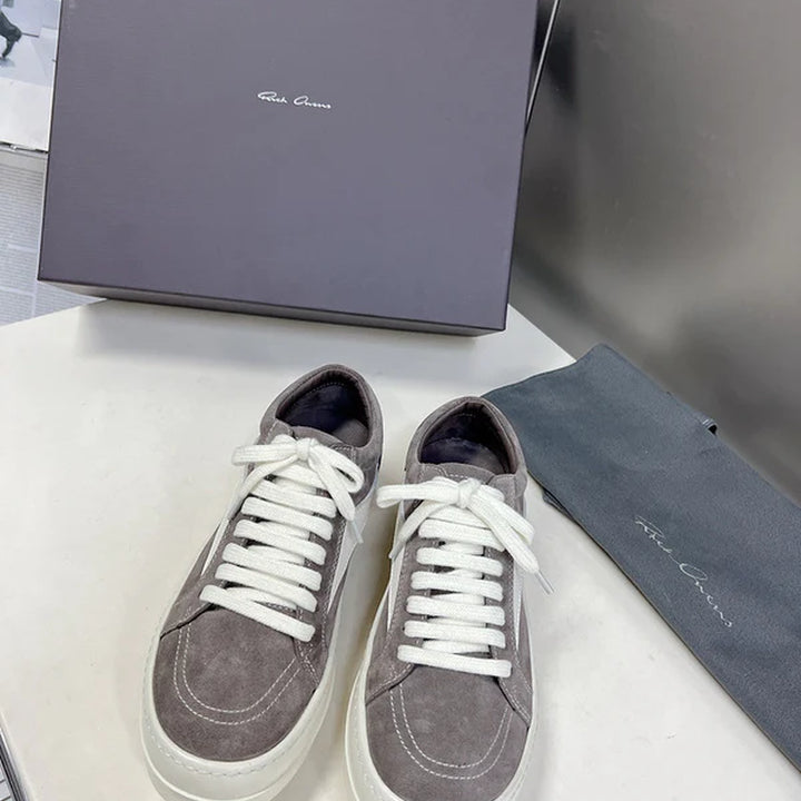 Rick Owens Low-Top Sneakers - Grey Suede