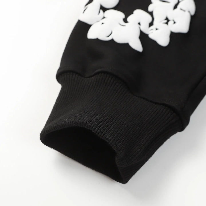 DENIM TEARS COTTON WREATH HOODIE BLACK