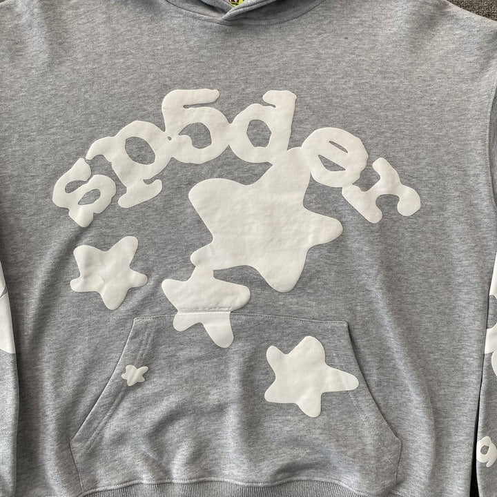 SP5DER BELUGA HOODIE HEATHER GREY