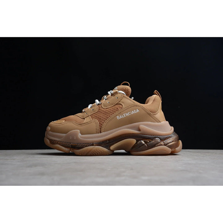BALENCIAGA TRIPLE S CLEAR SOLE X BROWN