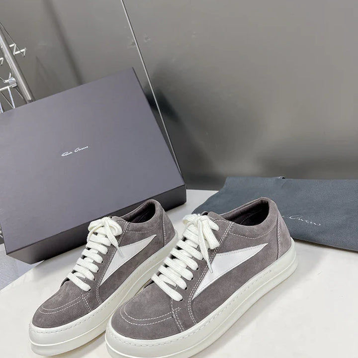 Rick Owens Low-Top Sneakers - Grey Suede