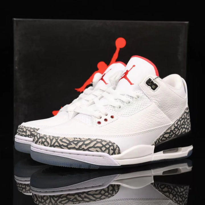 AIR JORDAN 3 RETRO FREE THROW LINE WHITE CEMENT WHITE/BLACK