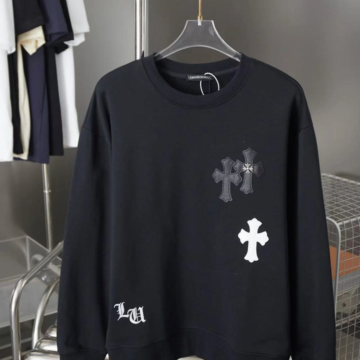 CHROME HEARTS CROSS PATCH SWEATSHIRT BLACK