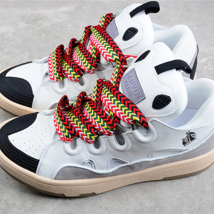 White and Grey Sneakers