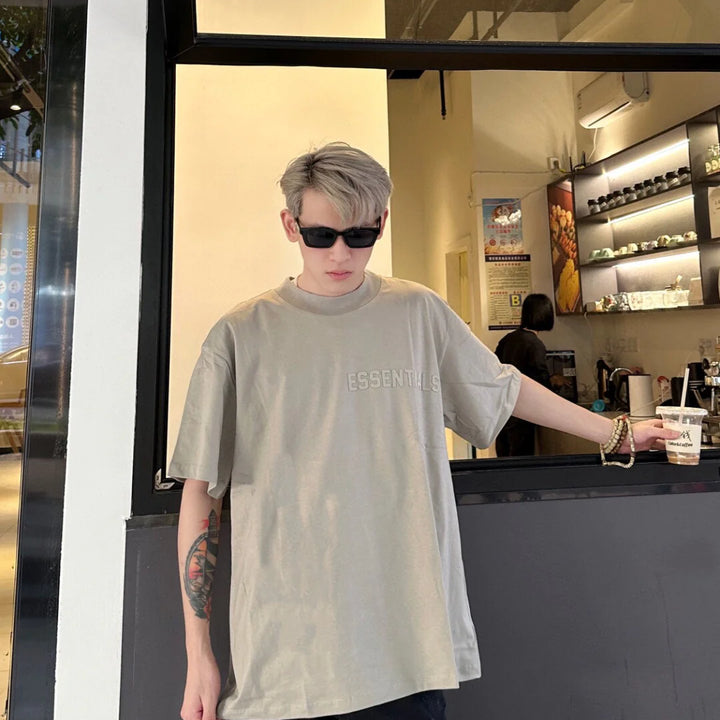 FEAR of GOD ESSENTIALS T-SHIRT STONE GREY