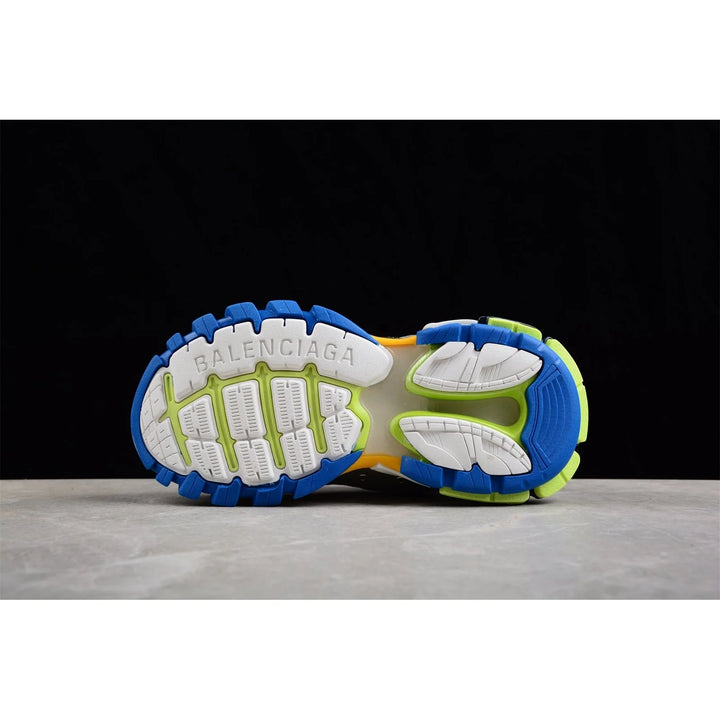 BALENCIAGA TRACK X LEATHER FREE WHITE SILVER MULTI