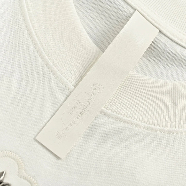 CHROME HEARTS CROSS PATCH COLLAR T-SHIRT WHITE