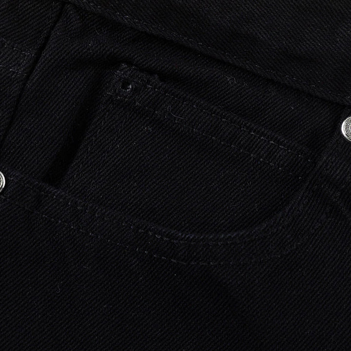 CHROME HEARTS BLUE CROSS PATCH JEANS BLACK