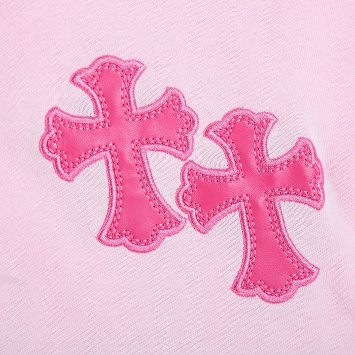 CHROME HEARTS HORSE SHOE LOGO T-SHIRT PINK