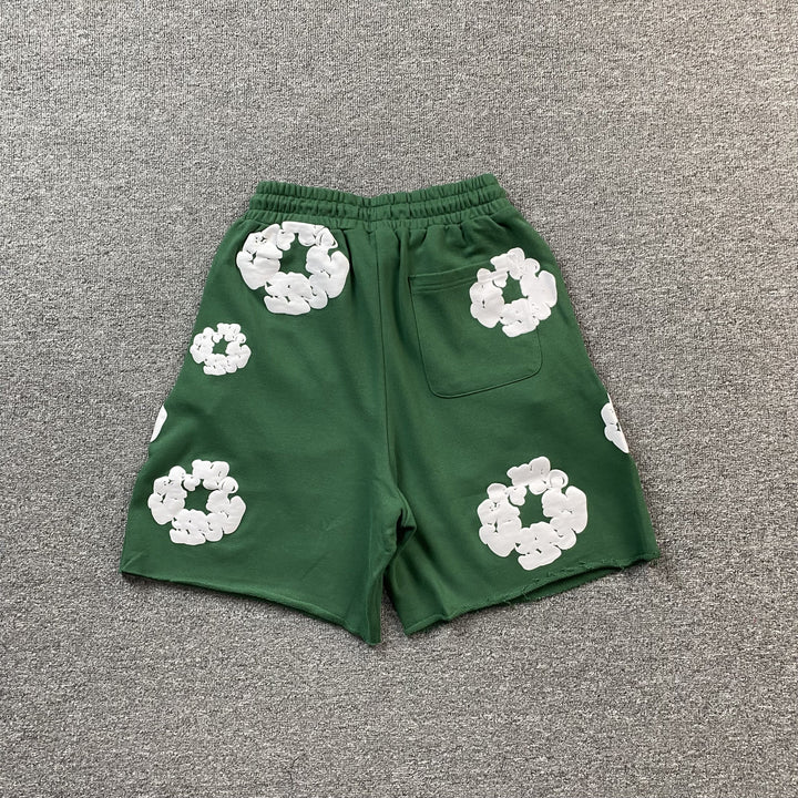 DENIM TEARS COTTON WREATH SHORTS GREEN