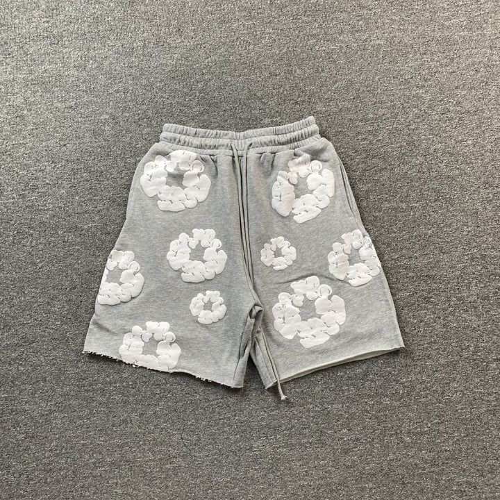 DENIM TEARS COTTON WREATH SHORTS GREY