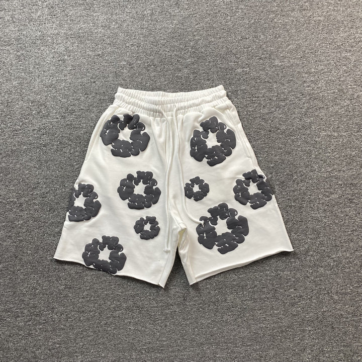 DENIM TEARS COTTON WREATH SHORTS WHITE