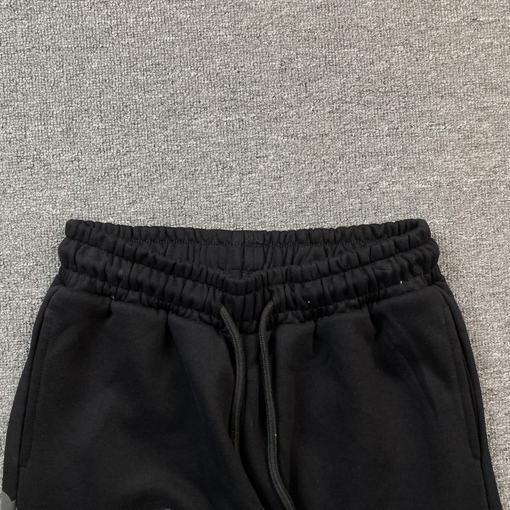 DENIM TEARS COTTON WREATH SWEATPANTS MONOCHROME BLACK