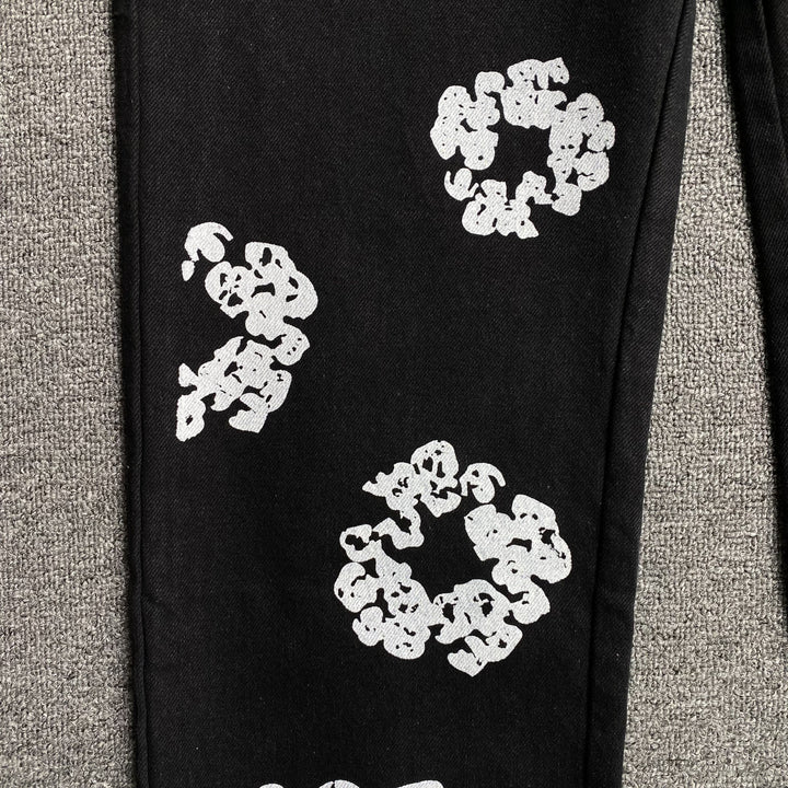 DENIM TEARS X LEVI'S COTTON WREATH JEANS BLACK