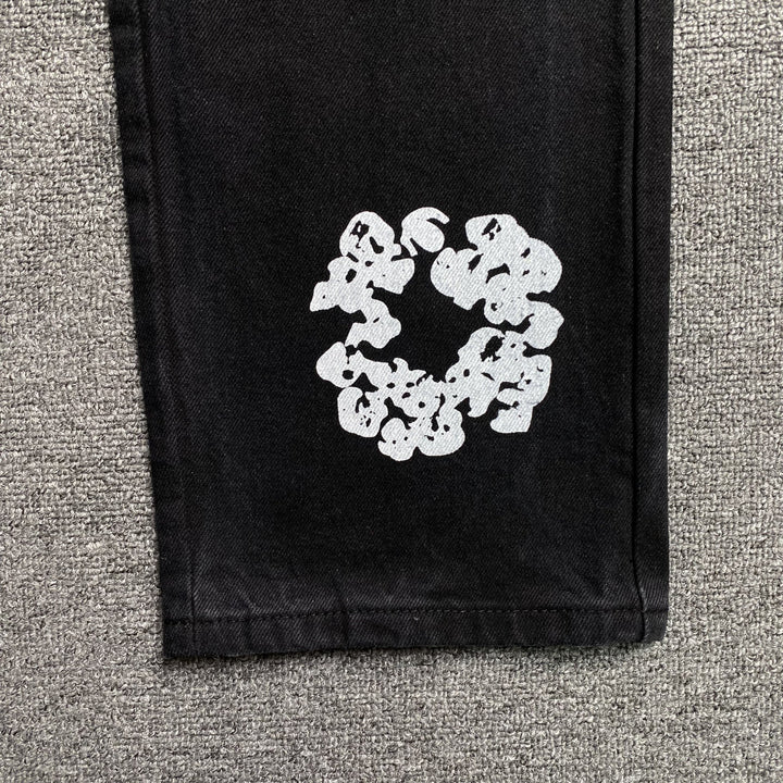 DENIM TEARS X LEVI'S COTTON WREATH JEANS BLACK