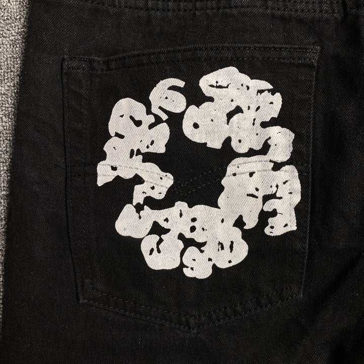 DENIM TEARS X LEVI'S COTTON WREATH JEANS BLACK