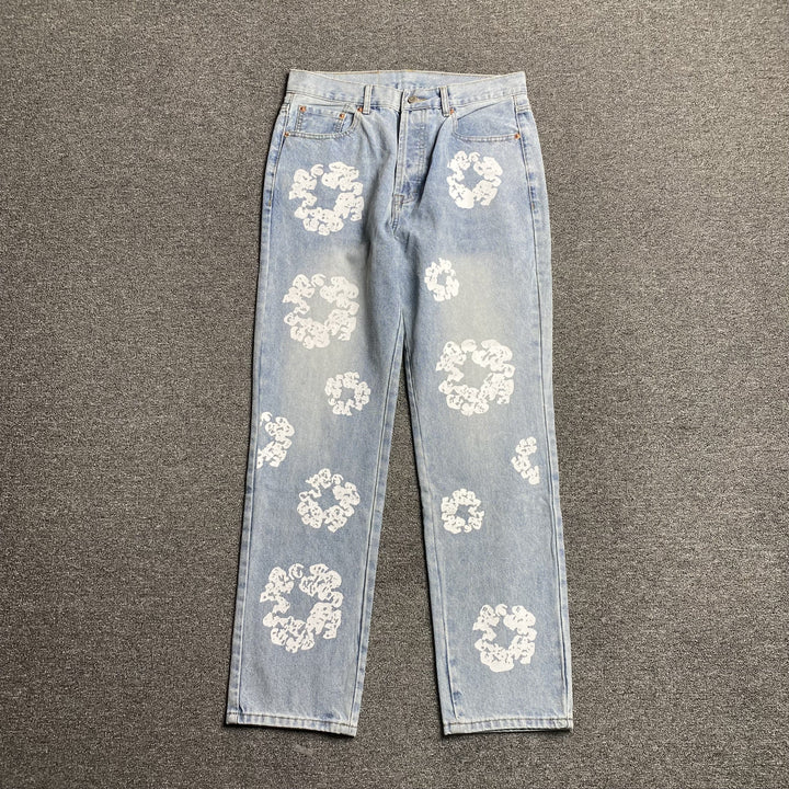 DENIM TEARS X LEVI'S COTTON WREATH JEANS LIGHT WASH