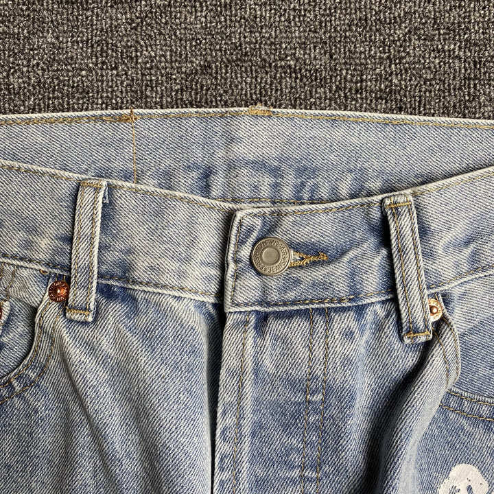DENIM TEARS X LEVI'S COTTON WREATH JEANS LIGHT WASH
