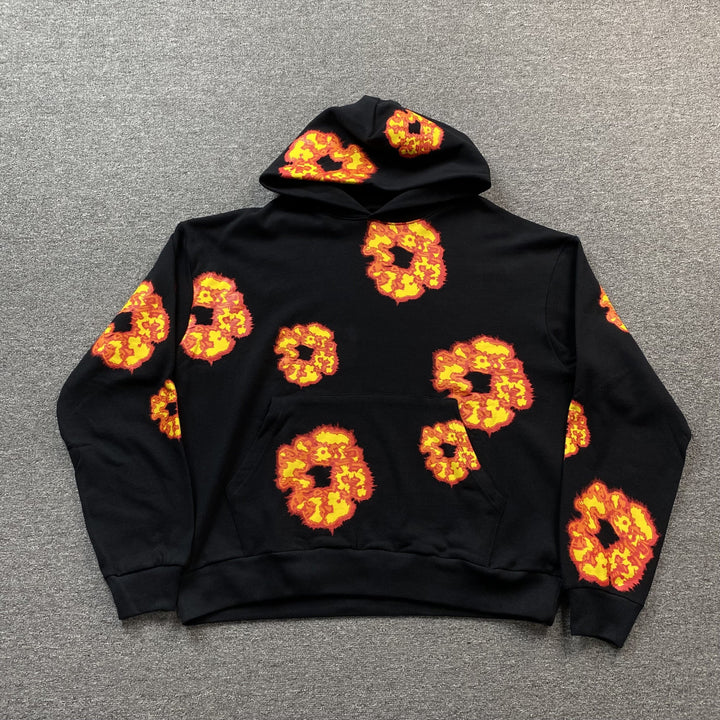DENIM TEARS X OFFSET WREATH HOODIE BLACK